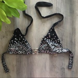 Victoria’s Secret black silver star halter top